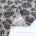 Leopard Print Brushed Waffle Knit Fabric